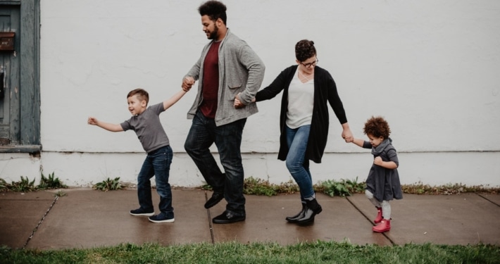 Family walking