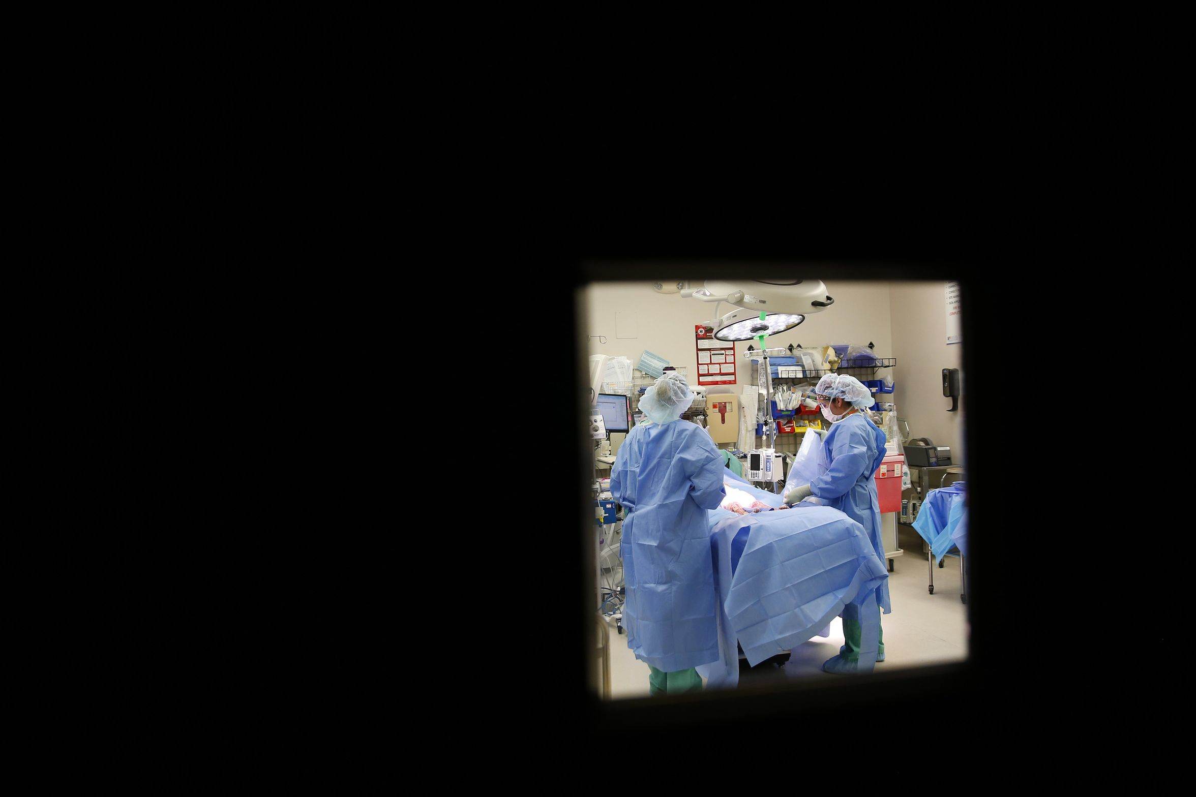 Isabella McCune undergoes skin-graft surgery at the Arizona Burn Center in Phoenix May 24, 2018. She was severely burned in a home accident in March.