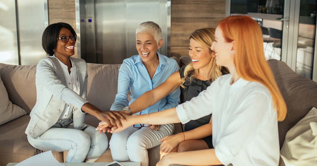 Group of happy women