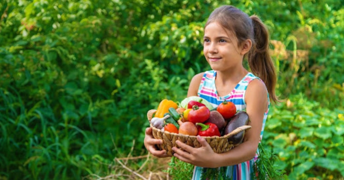 girl with a fruit basket